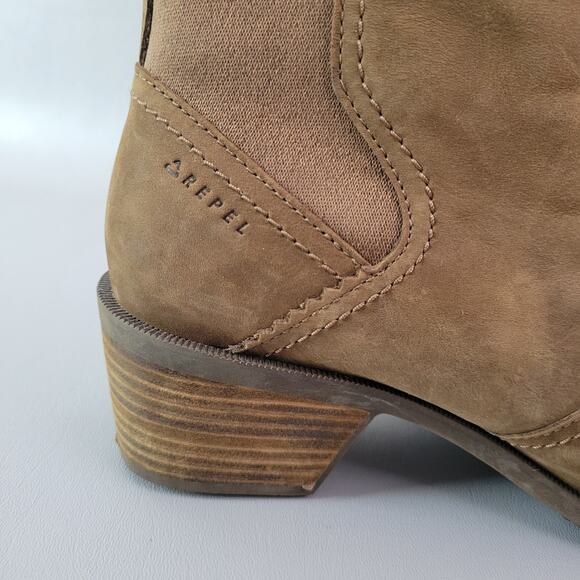 Teva Women's Brown Leather Anaya Chelsea Waterproof Booties Brown 9.5 - Picture 7 of 13